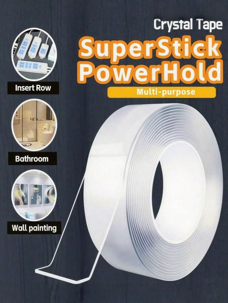 Băng keo hai mặt tái sử dụng Nano Magic, keo dính cao không để lại cặn, bền, có thể giặt, trong suốt, keo gel tái sử dụng, thích hợp cho đám cưới, trang trí ngày lễ tình nhân, trang trí sinh nhật, cố định ổ cắm điện, áp dụng cho nhà bếp, văn phòng, nhà ở và lắp đặt trên ô tô | Băng keo hai mặt, phòng tắm, nhà bếp, nhà ở, băng dính cố định bóng bay tiệc tùng, tường nhà, băng dính cố định bàn làm việc