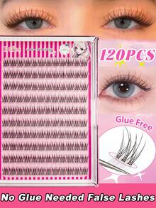 Asiteo 120 件自粘美人鱼睫毛簇蓬松 12 毫米长度套装，无需胶水蓬松单根睫毛自粘 DIY 睫毛延长预粘簇睫毛自然纤细睫毛延长 C 卷睫毛簇无需胶水无需卸妆假睫毛睫毛簇、睫毛簇、单根睫毛、睫毛、假睫毛 - C - 查看 1