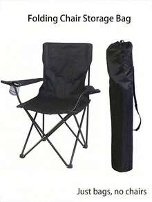 1PC Folding Chair Storage Bag, Large Capacity Portable Folding Chair Storage Bag,Garden Chair Storage Bag,Extra Large Oxford Cloth Storage Bag With Drawstring, Multipurpose Straight Shape Organizer For Tripod, Folding Chair, Cool Seat