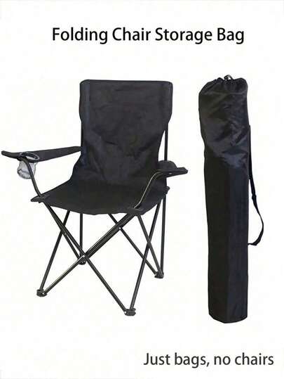 1PC Folding Chair Storage Bag, Large Capacity Portable Folding Chair Storage Bag,Garden Chair Storage Bag,Extra Large Oxford Cloth Storage Bag With Drawstring, Multipurpose Straight Shape Organizer For Tripod, Folding Chair, Cool Seat