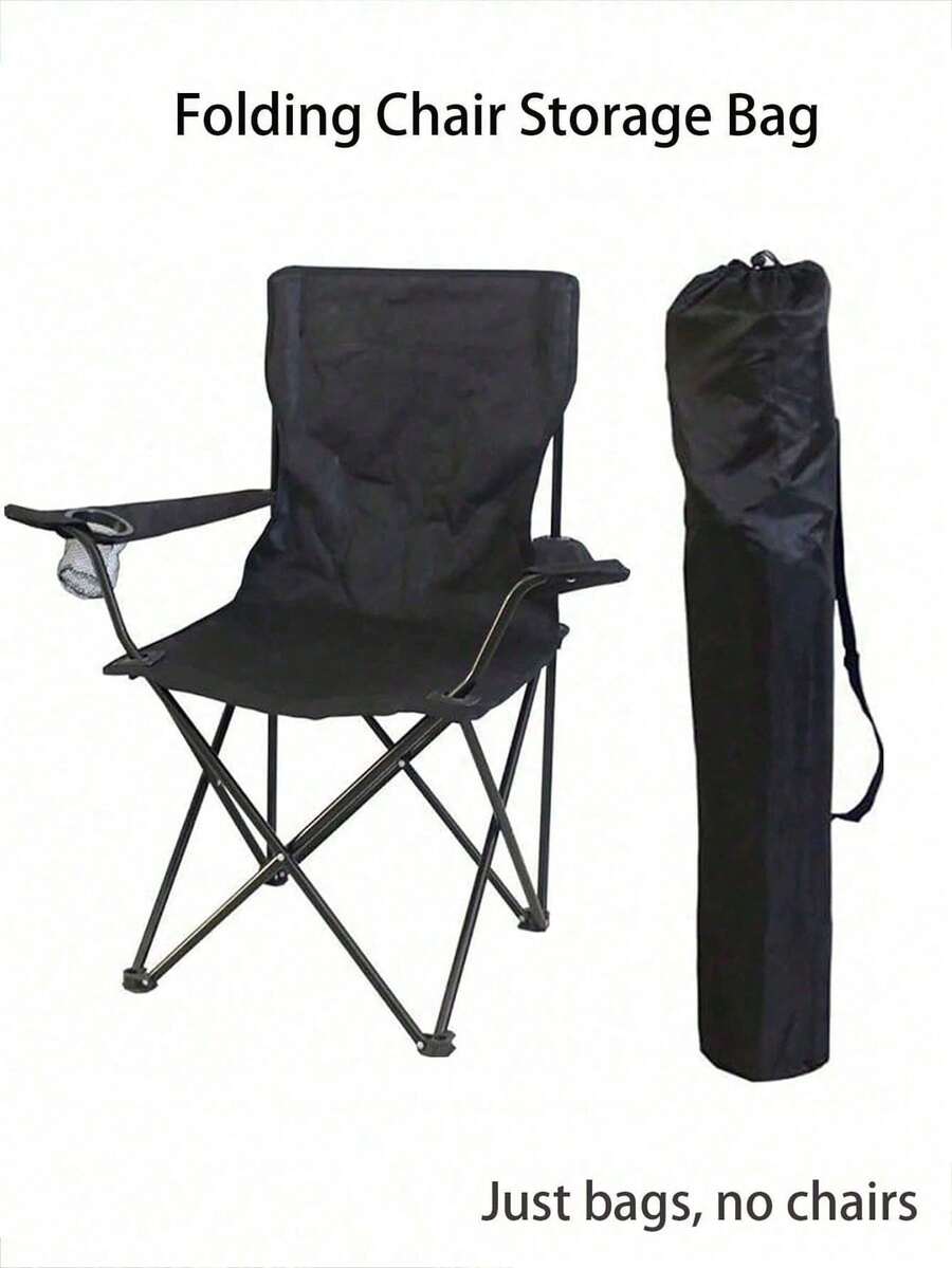1PC Folding Chair Storage Bag, Large Capacity Portable Folding Chair Storage Bag,Garden Chair Storage Bag,Extra Large Oxford Cloth Storage Bag With Drawstring, Multipurpose Straight Shape Organizer For Tripod, Folding Chair, Cool Seat