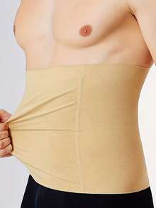 1pc Men'S Waist Trainer - Breathable High-Stretch Fabric, Seamless Design For All-Day Comfort & Light Compression, Slimming Waist Cincher For Casual Attire, Hand Wash Only, Waist Trainer For Men, Sleek Design, Comfortable Fit - Waist Belt - View 1