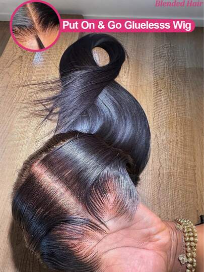 5*5 Glueless HD Lace Closure Wig Brazilian Virgin Hair Natural Black Color Straight Wig 200% Density 13*4 13*6 HD Lace Front Wigs Pre-Plucked With Baby Hair Natural Hairline Ready To Wear No Glue Needed Pre Bleached Knots & Natural Hairline Soft And Natural Look