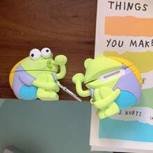 1个比基尼海滩趣味小鱼蓝牙耳机保护套，兼容Pro3（附赠随机款式挂钩），可爱卡通防震苹果耳机保护套，兼容1/2/3/4/Pro/Pro2蓝牙耳机 - 彩色 - 查看 4