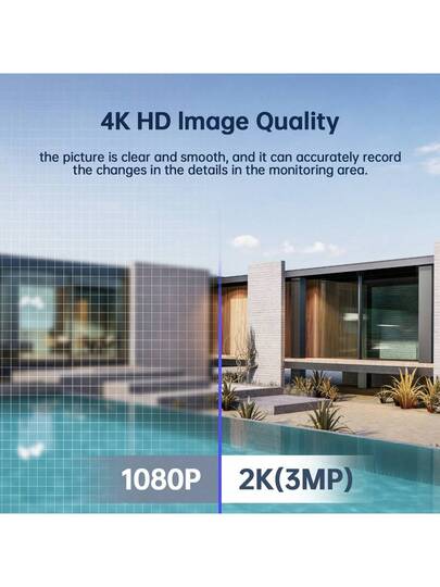 JOOAN 1PC Professional Dual Verlichting Security Camera, Sleek Zwart Outdoor IP66 Rating, 360° Pan/Tilt, Human Tracking, 5X Digital Zoom, Instant Alerts, Perfect Holiday Preparation view 5