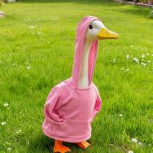 Sudadera con capucha estilo hip hop de color liso para porche, estatua de ganso, decoración de patio - Rosa - Ver 5