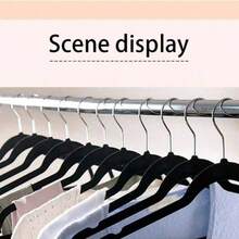 1pc Premium Velvet Hanger, Non-Slip Flocked Sweater Hanger, Sturdy & Durable Clothing Hanger, Heavy Duty Coat & Suit Hanger, Ideal Wardrobe Accessory - Multicolor - View 2