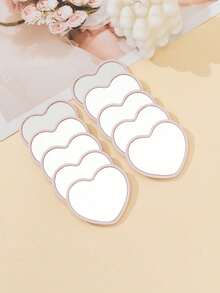 4 pezzi - Specchio per il trucco a forma di cuore, specchio portatile per studenti, specchio tascabile da viaggio, specchio per il trucco a forma di cuore, trucco, economico, decorazione per la stanza, specchiera, viaggio, camera da letto, accessori per il trucco, specchio, specchio per il trucco, mini specchio, specchio per il trucco, specchio piccolo, specchio a mano, economico, riempimento calze, trucco, strumenti per il trucco, roba economica, regali, regali per donne, regali di Natale