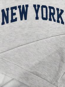 2026 TopsINAWLY Casual Letter Print Fleece Crew Neck Sweatshirt, Autumn/Winter Graduation,Back To School,Graduation,Teacher,Back To School Pullover FallLoose And Comfortablewinter Clothes For Women - 淺灰色 - 查看 4