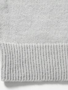 1pc Men's Grey Henley Neck Button Long Sleeve Knit Sweater, New Autumn/Winter Pullover Sweater, Minimalist Casual Style, Suitable For Daily Commute And Work - Grey - View 7
