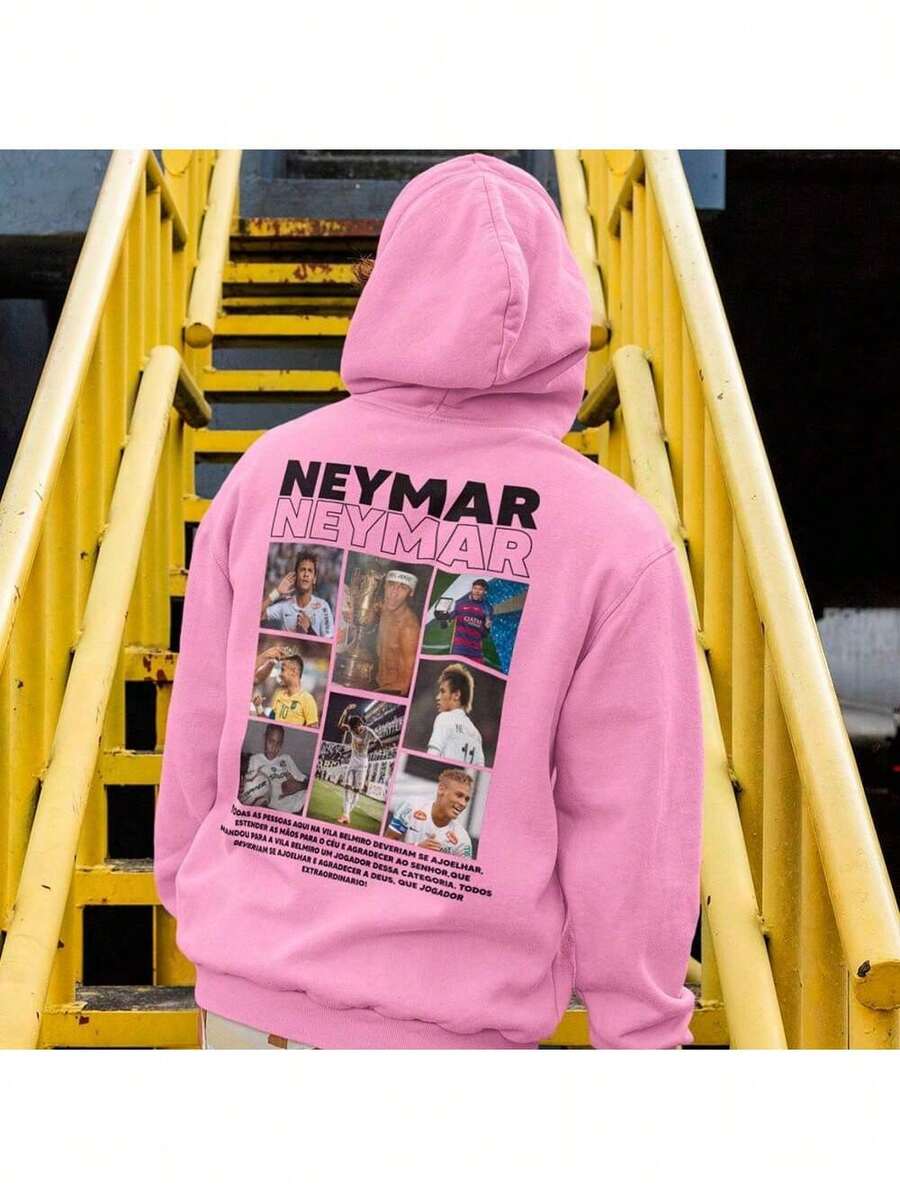 Boy's Sweatshirt Ney Personalized Cold Weather Flannel Football Shirt - 淺粉色 - 查看 1