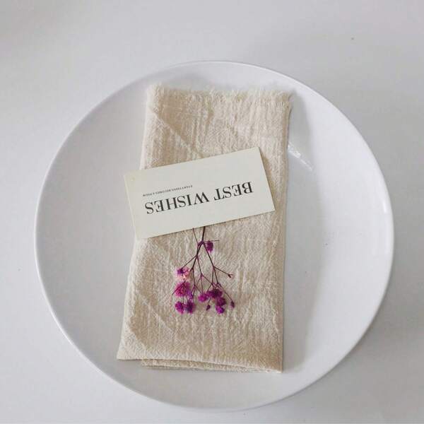 6/24 Pieces Solid Color Tassel Napkins Cloth Viscose 42*42cm/16.5inch Soft And Durable New Year's Eve Party Valentine's Day Casual Lunch At Home Cocktail Receptions Housewarming Pet-Friendly Meal Times Rustic Weddings Baby Showers Breakfast