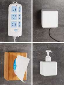 20/10 Ganchos de pared adhesivos fuertes - Transparentes, ganchos de ventosa fáciles de instalar, adecuados para almacenamiento en cocina y baño, materiales de plástico sin procesar