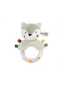 Infant Teething Grasp Ring Rattle, Lion/Fox/Rabbit Design