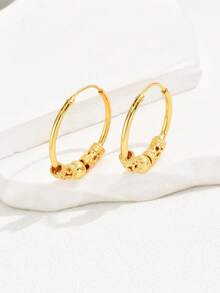 1 set cercei de mireasă din cupru placat cu aur, cadou de nuntă pentru femei