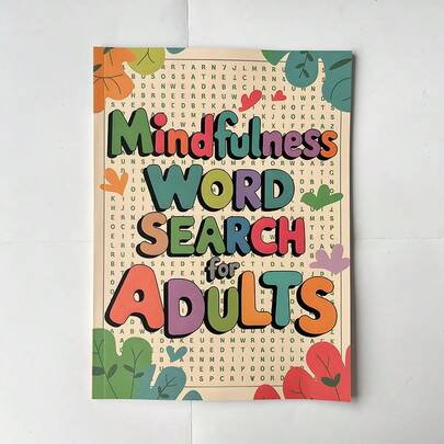 Adult Mindfulness Word Search Game - Floral & Butterfly Pattern Design Puzzle Book, Vibrant Colors, Brain Teaser Activity To Promote Mental Wellness, Focus And Creativity, Positive Thinking Relaxation Notebook, Floral Cover Design | Captivating Graphics