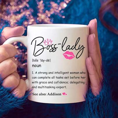 11oz Personalized  Definition Coffee Mug, Custom Name Boss Day Gift Idea, Boss Babe Cup, Boss Babe Gift,  Coffee Cup, Boss Gift