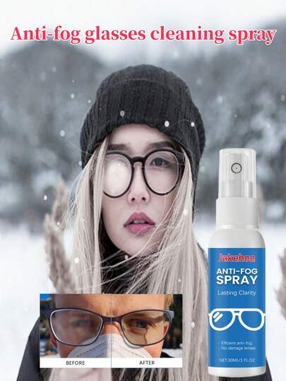 jakehoe 30ml Glasses Anti Zero Cleaning Spray Zero Glasses Cleaner, Sunglasses Cleaner, Suitable For TV Screen Cleaning, IPad Screen Cleaning, Phone Cleaning, Monitor Cleaning, Laptop Screen Cleaner, New And Old Models Are Randomly Sent Out