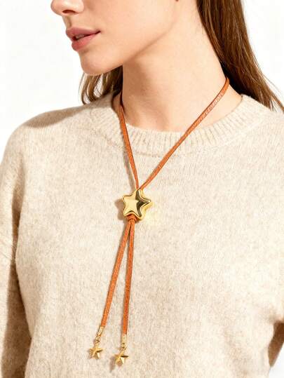 قلادة شكل Y للنساء والفتيات موضة خريف وشتاء 2025، سحر عتيق، لون مايار، مصنوعة من الفولاذ المقاوم للصدأ عالي الجودة، بتعليقة شمس وقلب وكوكب، هدية مجوهرات عصرية ومقاومة للماء