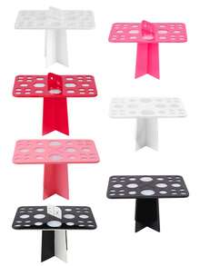 1pc Acrylic Folding 26/28-Slot Makeup Brush Drying Rack, Brush Dryer Stand Holder Suitable For Makeup Enthusiasts, Artists & Nail Brushes