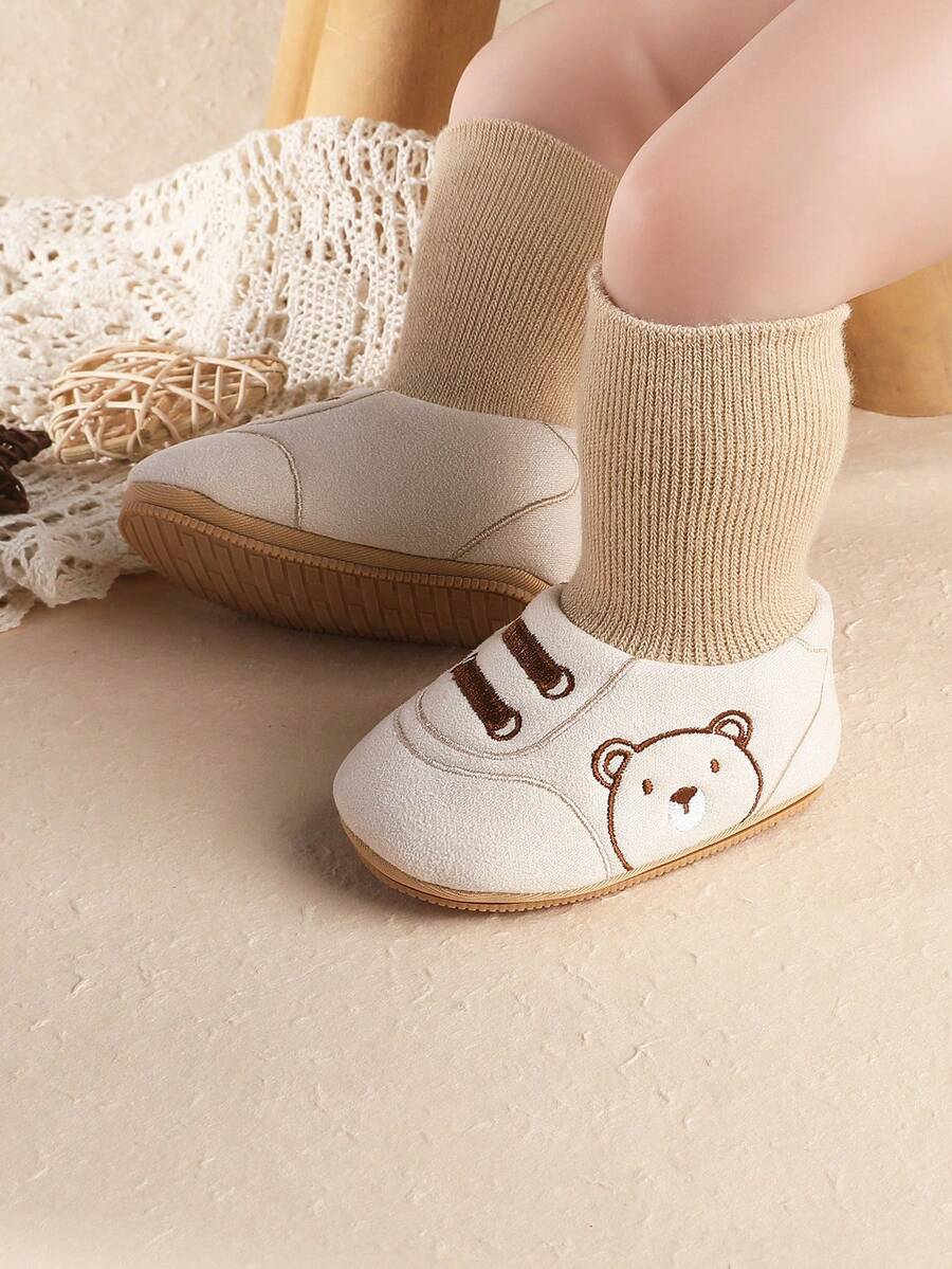 Zestaw skarpetek z miękkimi butami dla noworodków (0-1 rok), antypoślizgowe i z termiczną podszewką, dla chłopców i dziewczynek, na zimę - Zobacz 1