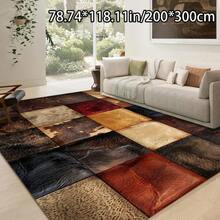 Luxury Large Size Rug - Length (Over 1. 8m Cm) & Width (Over 200cm Cm) Heavyweight 800g Thickened Velvet Rug, With Dot Backing, Available In Brown, Black, Red, Beige, Gray, White, Green, Orange, Suitable For Living Room, Bedroom, Office, Hallway, Machine Washable Rug - Modern Neutral Tone Decorative Rug, Suitable For Large Spaces - 彩色 - 查看 2