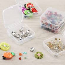12个迷你贴纸收纳盒，透明塑料珠子收纳盒，适合收纳小物件、珠子、首饰、名片、游戏配件、工艺品、学习用品，非常适合开学季和圣诞节。 - 彩色 - 查看 10