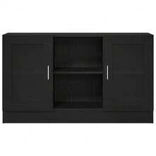 vidaXL Sideboard Schwarz 120 X 30,5 X 70 Cm Holzwerkstoff - nero - Visualizzare 6
