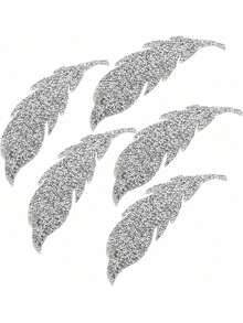 EstiloParches Adhesivos Para Planchar En Forma De La Hoja, 5 Piezas Parche Adhesivo Con Diamantes De ImitacióN Adornos Parche Para Ropa Jeans DecoracióN De ReparacióN (Oro)VersióN Mejorada - Pago - Ver 2