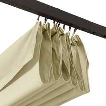 Retractable Awning Cover Modern Archway Sun Shade Steel Pergola - Beige - View 10