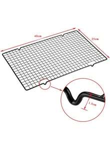 Rejilla Enfriadora para Hornear Galletas Pasteles Tortitas Antiadherente - Negro - Ver 2