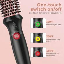 "Portable Hair Volumizing Brush With Adjustable Temperature, 200°C For Curly & Bouncy Hair – Compact & Travel-Friendly, Perfect For Daily Use, Home & On-The-Go Styling –  Hair Care" - 查看 8