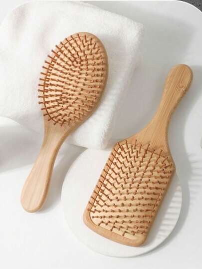 Peine de madera con cojín de aire de belleza capilar Shun para el hogar, peine de masaje, peine redondo de bambú con cabeza manual que ahorra trabajo y no daña el cabello, peine de goma con cojín de aire para cabello largo como regalo, peine de cojín de aire para meridianos de la cabeza, peine de masaje grande, peine de masaje para cabello largo, peine de madera con cojín de aire antiestático.