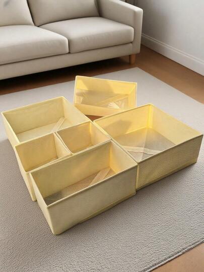 3pcs Multifunctional Foldable Non-Woven Fabric Storage Boxes Set For Toys, Clothes, Underwear, Bras, Socks – Closet Organizers And Bedroom Accessories, Drawer And Wardrobe Storage Solution, Lightweight Foldable Bin Organizer For Home Organization, Space-Saving And Easy-Clean Design, Stackable And Portable For Dressing Room, Nursery, Baby Care, And Laundry Room Use