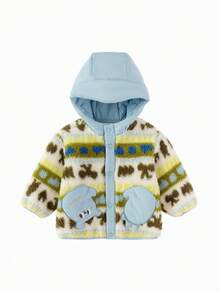 Balabala BalaOne 儿童防静电抓绒外套，男女童款，2025 秋冬季保暖舒适外套 - 灰藍色調 - 查看 1