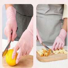 30 Stücke hellrosa Einweg-Nitrilhandschuhe, puderfrei, latexfrei, Mehrzweck-Einweghandschuhe