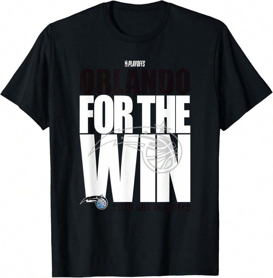 Orlando Magic For The Win 2025 Playoffs T-Shirt - 黑色 - 查看 1