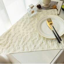 1 pieza/6 piezas Estilo coreano Ins Servilleta pequeña de encaje con forma de corazón, Mantel individual, Posavasos, Tapete multiusos para cubrir el polvo