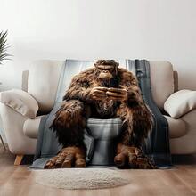 Deep Forest Theme, Bigfoot And Forest, Elk, Bear Patterns,Super Soft Flannel Printed  Blanket,As Birthday Gifts, Family, Wedding, Souvenir Blankets, Polyester Blankets Suitable For All Seasons, Washable, Machine Washable, Lightweight, Breathable, Comfortable, Warm, Unique, 280gsm For Him, Her Personalized Ideal Gifts For Her, Him, Family, Boyfriend, Girlfriend, Father, Family, Mother, Lover, Daughter, Son, Grandfather, Grandmother, Friend, Classmate, Pet.    Perfect Nap, Camping, Travel, Home, Daily Life, Office Decoration, Birthday, Anniversary, Valentine's Day, Thanksgiving, Christmas, Halloween, Mother's Day, Father's Day, Wedding, New Year Gifts ,Sofa,Bed,Car,Bedroom,Living Room,Office,  Outdoor Camping, Beach,Wall Decoration - Nhiều màu 24 - Xem 5