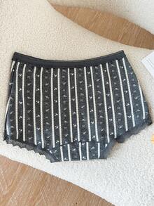 6 pezzi Boxer donna vita media, comodi e traspiranti, design vita media semplice, stile unico.