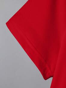 Happy New Year Design Unisex-Adults New Year's Eve 2026 T-Shirt Black/White/Red/Grey Autumn Letter Pattern 100% Cotton T-Shirt For Women - 220g Soft Touch, 1pcs Daily Outfit Essential​ - 紅色 - 查看 2