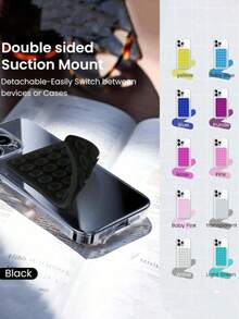 1pc 28pcs Square Double-Sided Silicone Suction Cup Stickers, Phone Suction Cup Holder Stickers, Anti-Slip Double-Sided Suction Cup Silicone Stickers - Multicolor - View 8