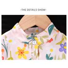 Vestido para niña de verano de niña, Vestido de niña estampado floral en estilo A, vestido de princesa lindo y voluminoso para el verano - Floral - Ver 5