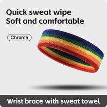 Vilico 1 pieza Diadema deportiva unisex multicolor, de gran absorción de sudor, adecuada para deportes al aire libre, fitness, correr, yoga, jugar a la pelota, diadema a prueba de sudor, de alta elasticidad y transpirable