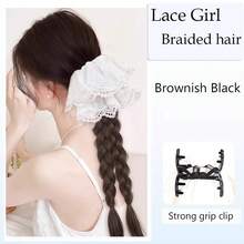 Wig Braid Female Grab Clip Imitation Hair Low Ponytail Temperament Lace Double Fried Twists Long Braid Chinese Ponytail