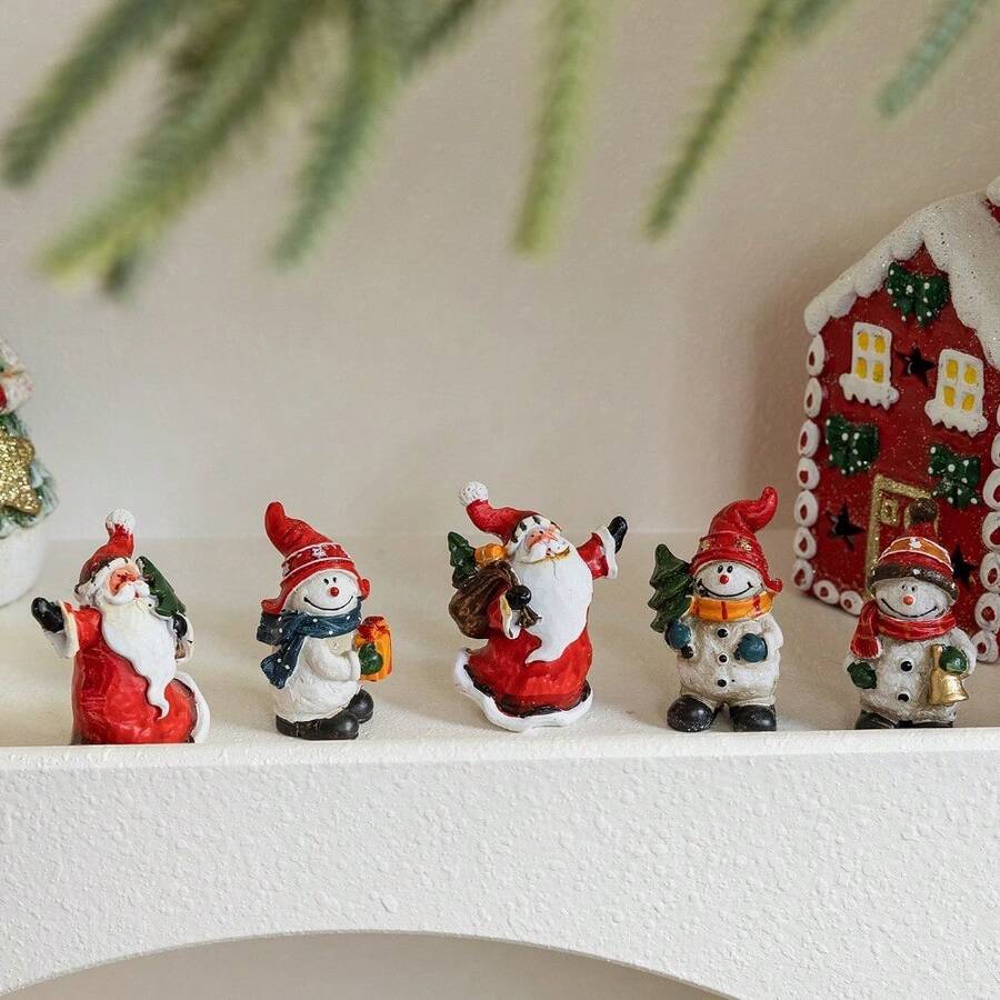 Hot Selling Christmas Decorations, Vintage Resin, Elderly Snowman, Window Display, Home Desktop Decorations, Cute Decorations, Office Desk Decorations, Personalized Decorations For Kitchen And Office Whiteboards, Storage Cabinets, And Dishwashers, Kitchen Decorations, Home Decorations, Valentine's Day Gifts, Gifts For Friends And Family - Multicolor - View 1