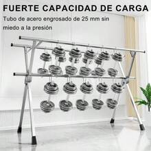 1.6 Tendedero Plegable de Ropa con 30 Ganchos y 12 Pinzas, Tendedero de Ropa de Acero Inoxidable Retrctil y Plegable para Interior y Exterior, Secador con Tubera Reforzada Ahorra Espacio - Plata - Ver 7