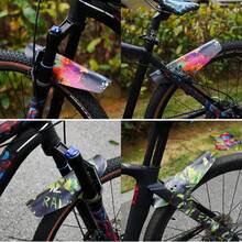 2025 Upgrade Colorful Bike FendersCarbon Fiber Front/Rear Mountain Bike Road Tire Wing Fenders Bicycle Tire Wheel Block