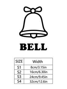 1 autocolant personalizat - 1 autocolant auto cu nume personalizat, model clopoțel, suport design DIY, potrivit pentru decorare durabilă auto, laptop și telefon mobil. Opera de artă unică, design autoadeziv, ideal pentru pasionații de mașini și cumpărătorii de cadouri, autocolant personalizat, cadou de Crăciun, autocolant personalizat