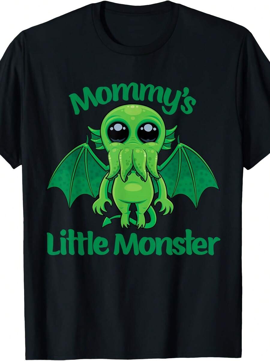 Mommy's Little Monster - Creepy Cute Sea Creature Design T-Shirt - Style 14 - View 1